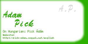 adam pick business card